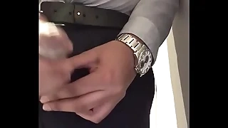 Cum after work adjacent to condom