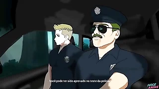 ( Gay ) Coroa Tenente da Policia gosta de sentar na rola dos novatos - Gay Bara Yaoi