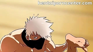 Straight ninja men dared to have anal sex with each other! - Kakashi X Asuma
