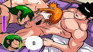 Juicy with an increment of hard blowjob, well-pleased friends having sex, animation from the game