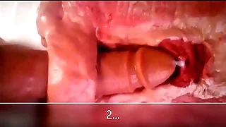 Close up & internal view be advantageous to anal dildo fucking