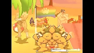 M.U.G.E.N.r-18 DEUX Presents Bowser Phase Nude Beach Party Boobs Loyalty II (Bowser Koopa VS Kim Kap Hwan)